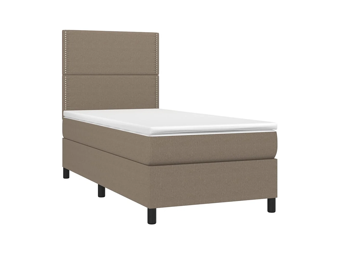 Boxspring met matras stof taupe 90x190 cm NL86009