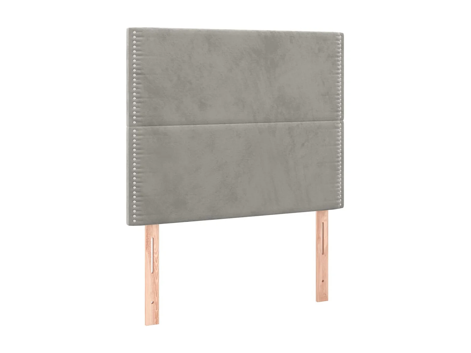 Ensemble complet boxspring - 80x200 cm + Sommier à lattes de lit + matelas Gris clair Velours FR78246