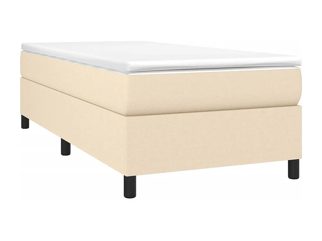 Conjunto Boxspring - 90x190 cm + Somieres + colchón tela color crema ES45196