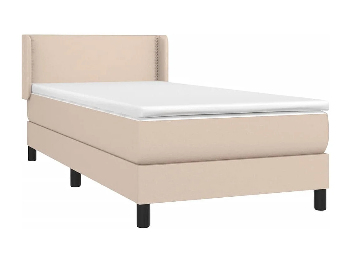 Ensemble complet boxspring - 80x200 cm + Sommier à lattes de lit + matelas Cappuccino  FR90003