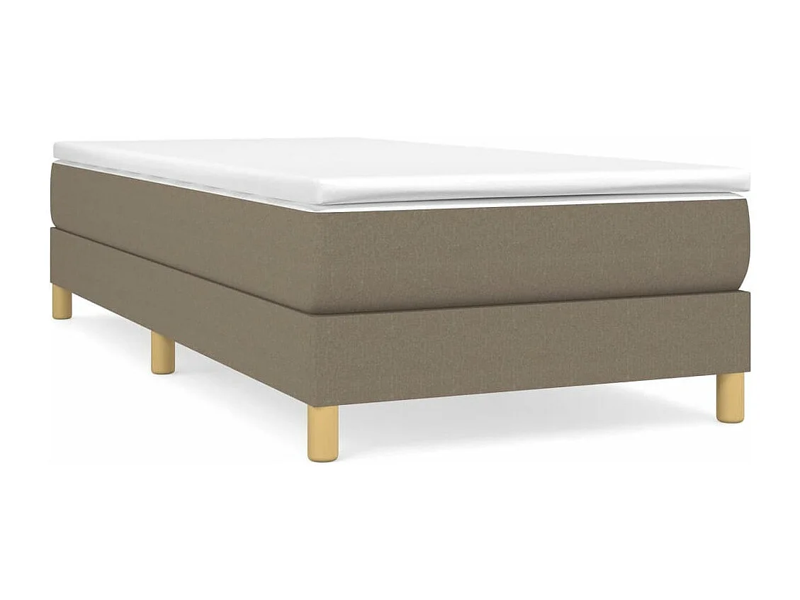 Ensemble complet boxspring - 80x200 cm + Sommier à lattes de lit + matelas Taupe Tissu FR47081