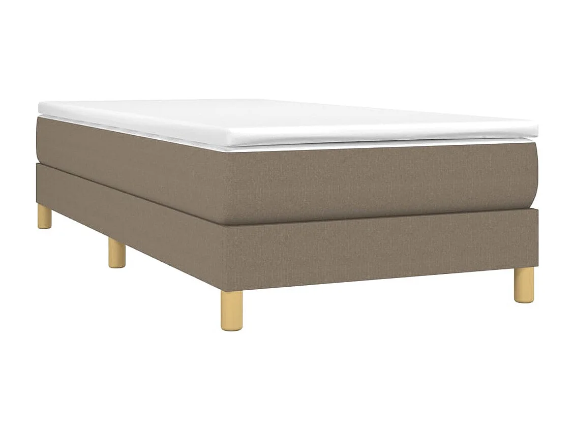 Ensemble complet boxspring - 80x200 cm + Sommier à lattes de lit + matelas Taupe Tissu FR47081