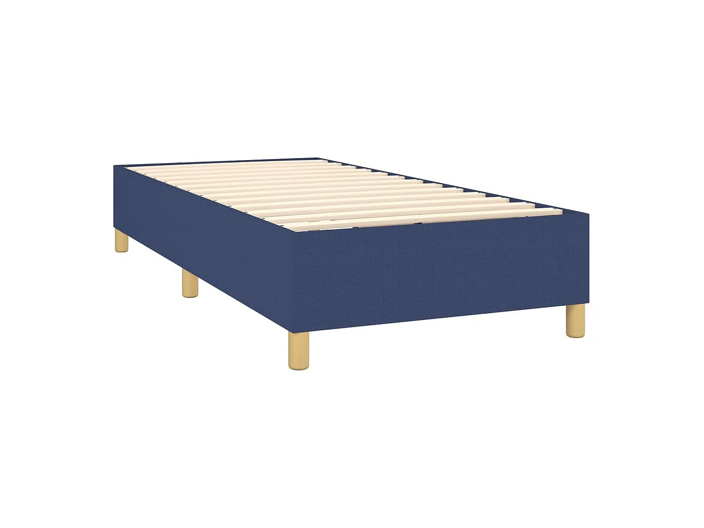 Cama continental c/ colchão e LED 90x190 cm tecido azul PT661733