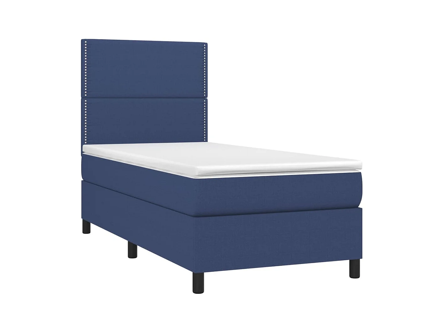 Cama continental c/ colchão e LED 90x200 cm tecido azul PT155148