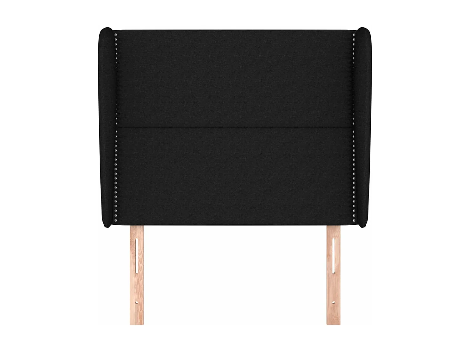 Testiera | Testata del letto ad Orecchio Nera 103x23x118/128 cm in Tessuto