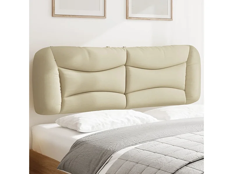 Hoofdbordkussen 160 cm stof crèmekleurig NL311888