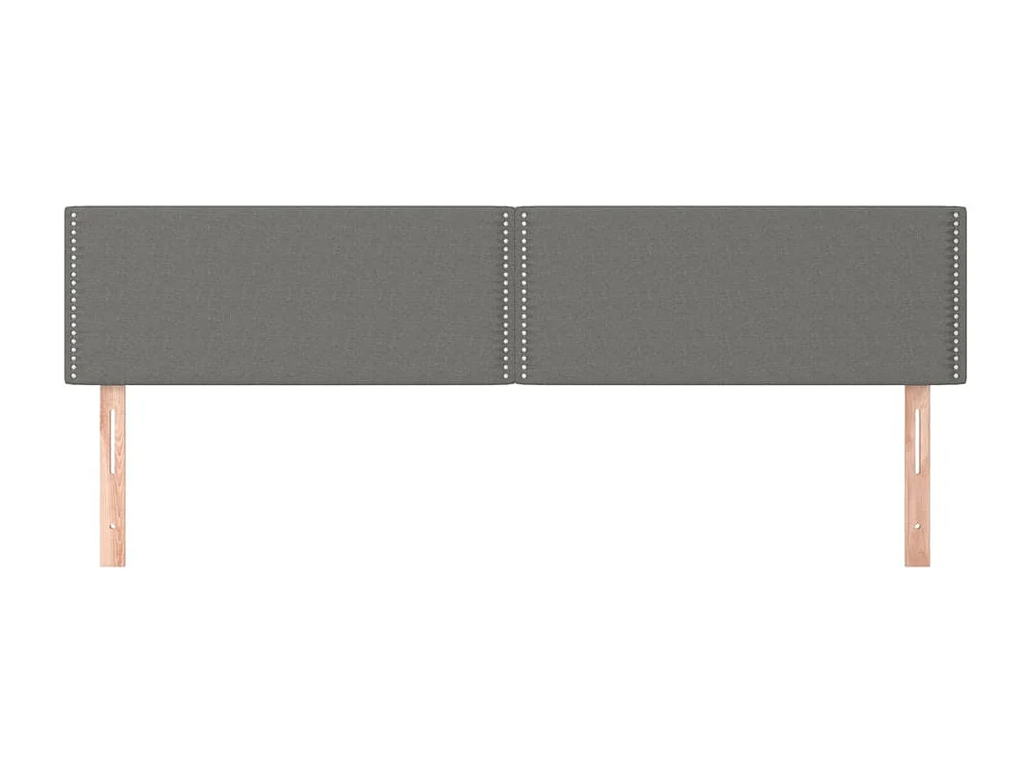 Têtes de lit 2 pcs Gris foncé 80x5x78/88 cm Tissu QED81018