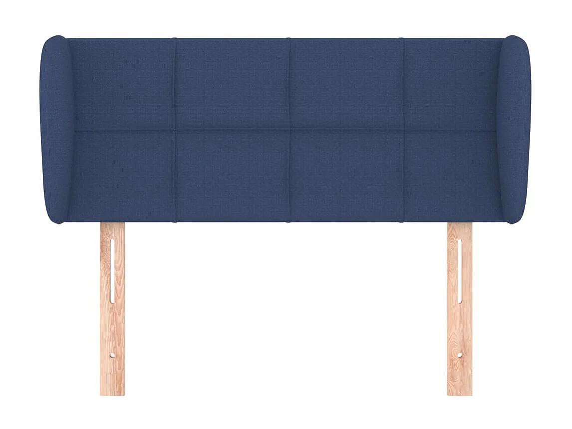 Tête de lit avec oreilles Bleu 83x23x78/88 cm Tissu QED98038