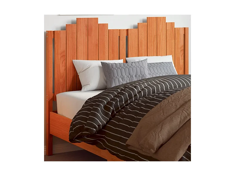 Tête de lit cire marron 135 cm bois massif de pin QED11472