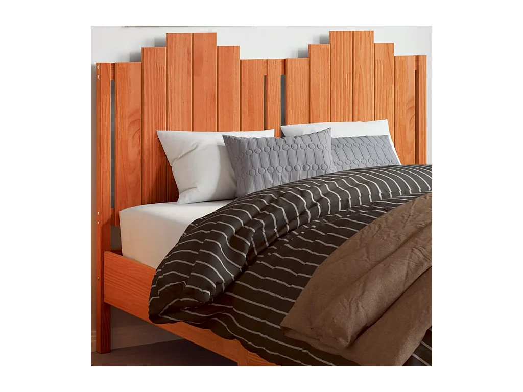 Tête de lit cire marron 135 cm bois massif de pin QED11472