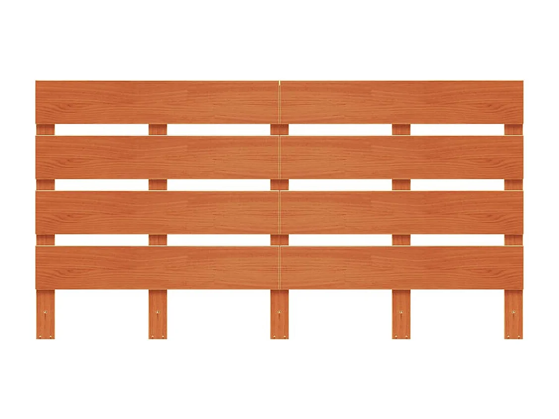 Cabecero de cama madera maciza de pino marrón cera 150 cm ES46503