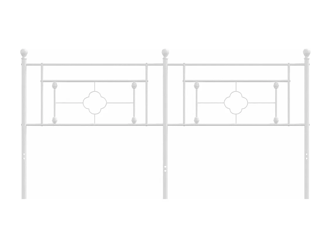 Tête de lit métal blanc 180 cm QED57857