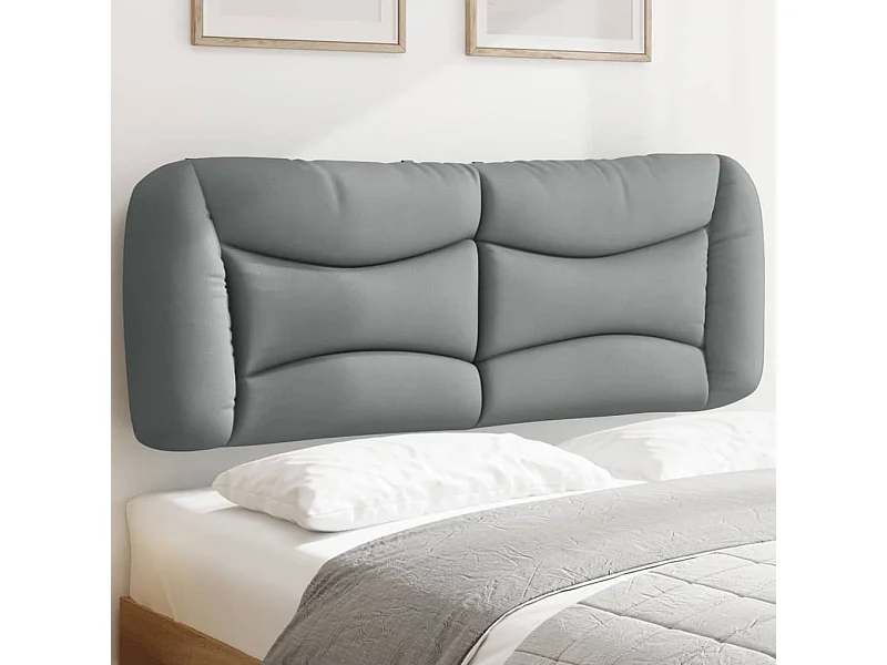 Tête de lit-Coussin gris clair 140 cm tissu QED72725