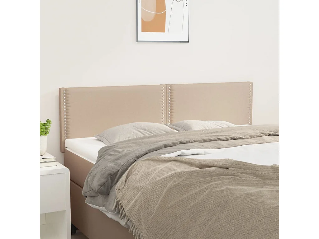 Têtes de lit 2 pcs Cappuccino 72x5x78/88 cm Similicuir QED16933