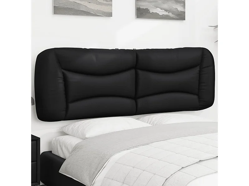 Testata del letto | Cuscino Testiera Nero 160 cm in Similpelle