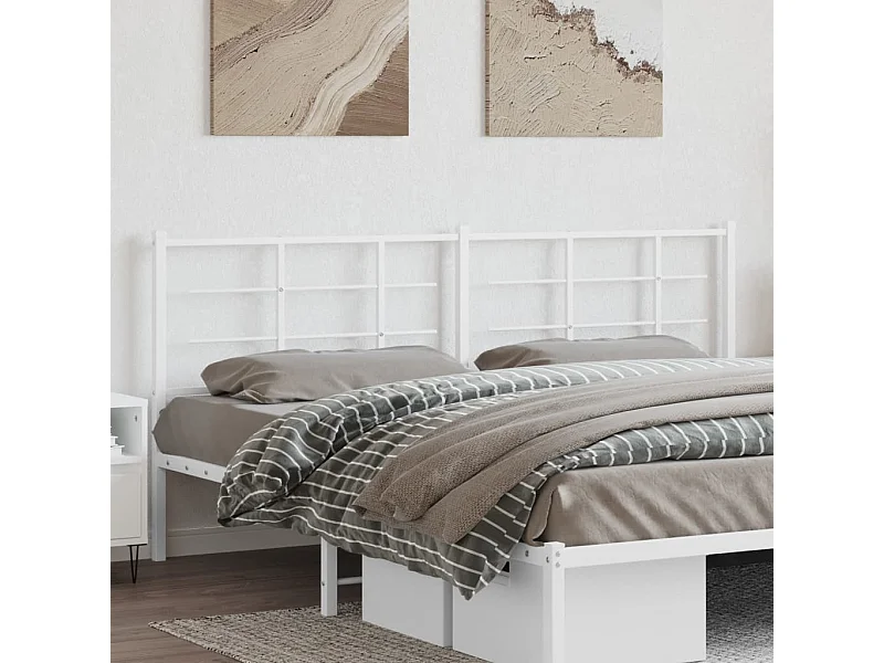 Cabeceira de cama 200 cm metal branco PT964542