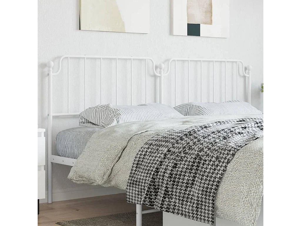 Testiera | Testata del letto in Metallo Bianco 193 cm