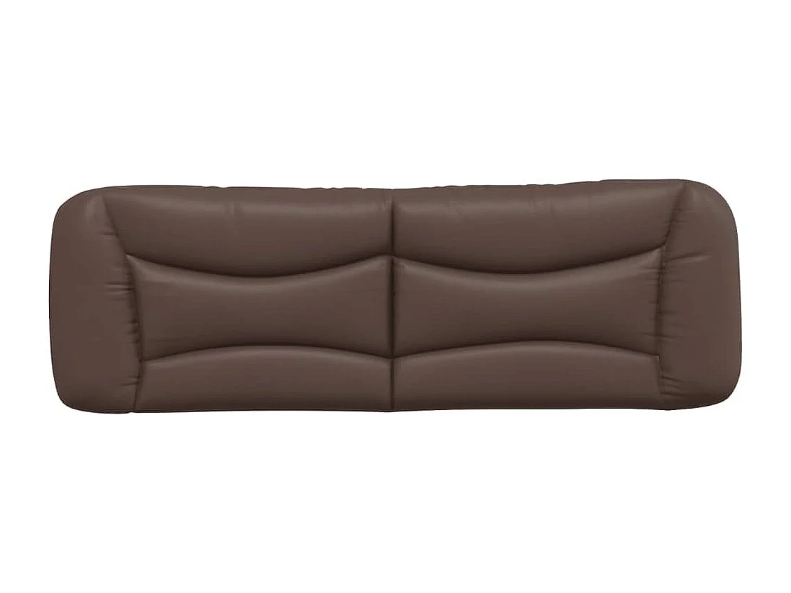 Tête de lit-Coussin marron 160 cm similicuir QED24078
