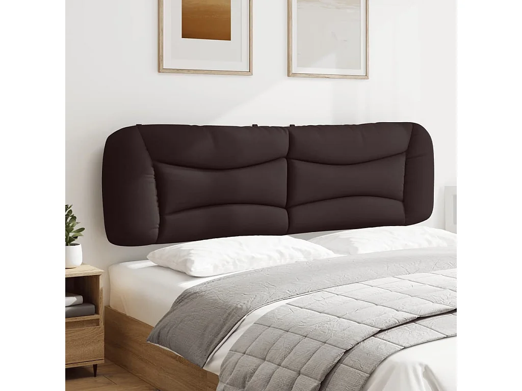 Testata del letto | Cuscino Testiera Marrone Scuro 180 cm in Tessuto