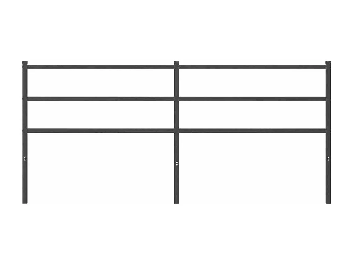 Tête de lit métal noir 180 cm QED85973