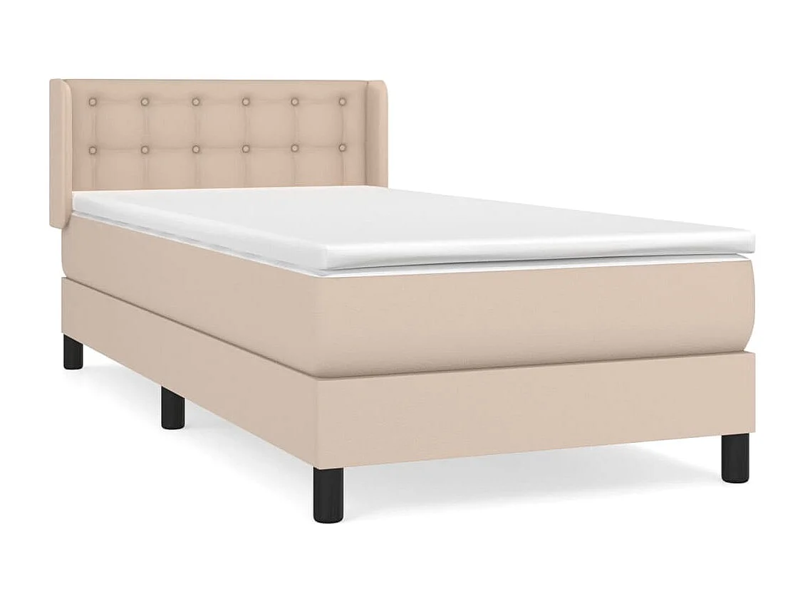Boxspring met matras kunstleer cappuccinokleurig 80x200 cm NL65363