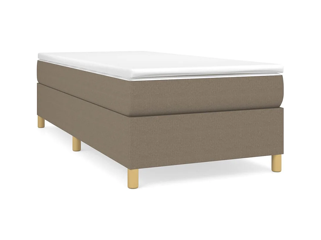 Cama - 80x200 cm de tela gris taupe cm ES15933