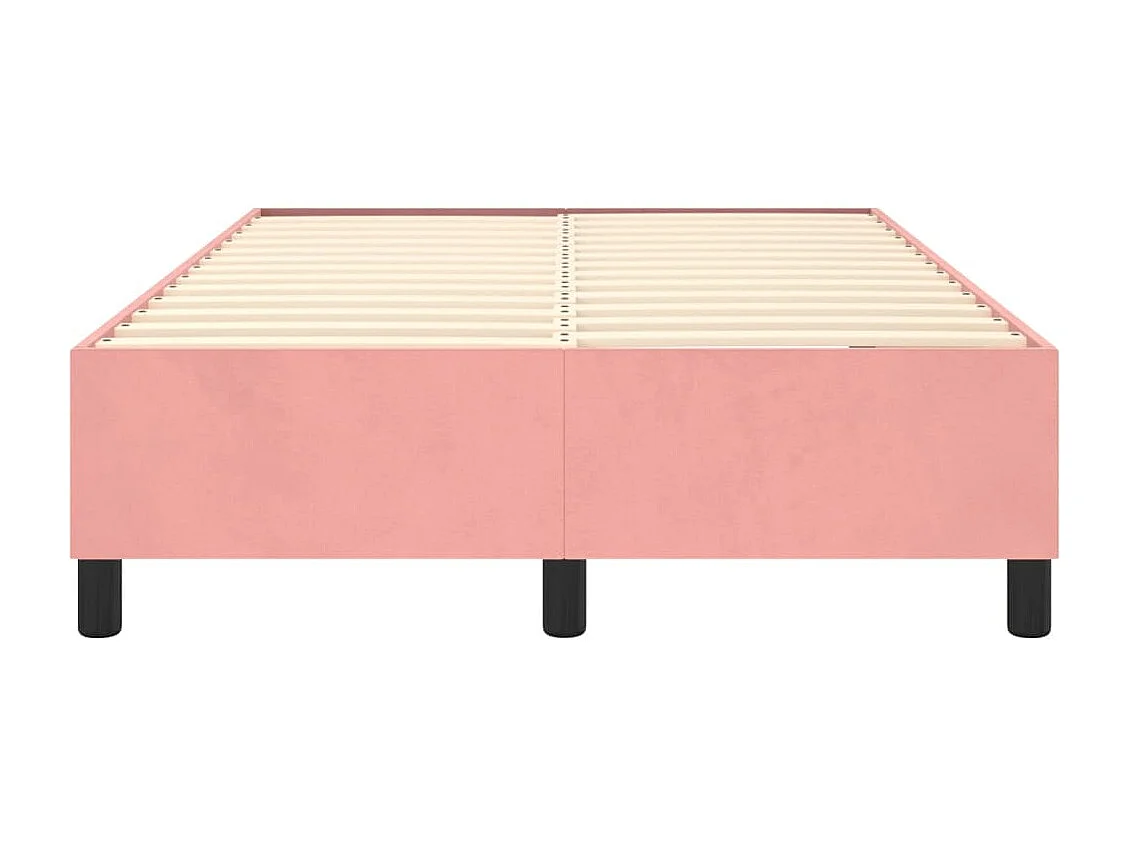 Cama 120x200 cm veludo rosa PT528068