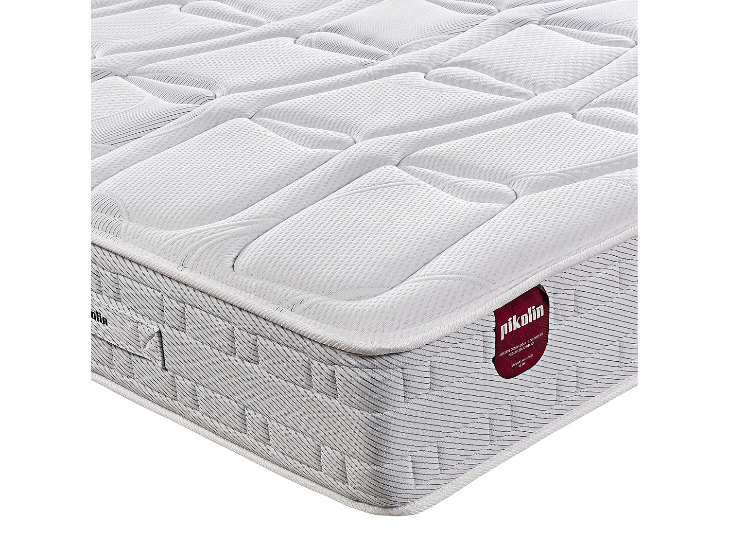 Pack colchón y canapé de 150 x 200 cm de muelles ensacados de 59 cm - PACK WOW BLANCO de PIKOLIN