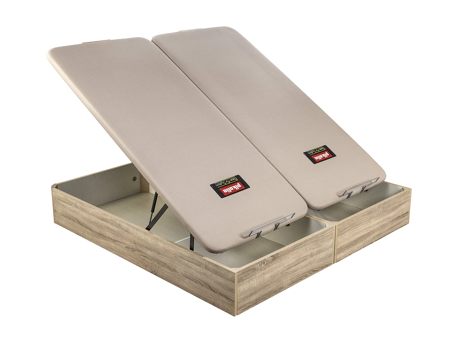 Colchón muelles Normablock 31cm, canapé abatible y almohadas 150x200