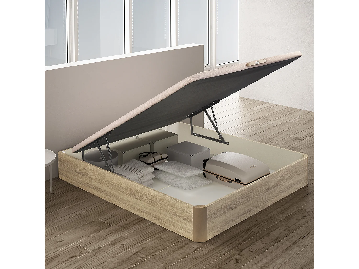 Colchón 180x200cm, canapé y almohada| PIKOLIN Snow| Natural| Montaje