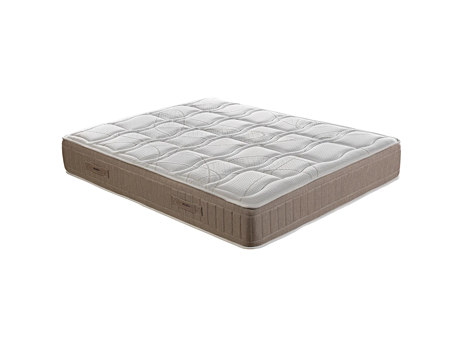 Pack colchón y canapé de 180 x 200 cm de muelles de hilo continuo Normablock® de 62 cm - PACK SNOW NATURAL de PIKOLIN