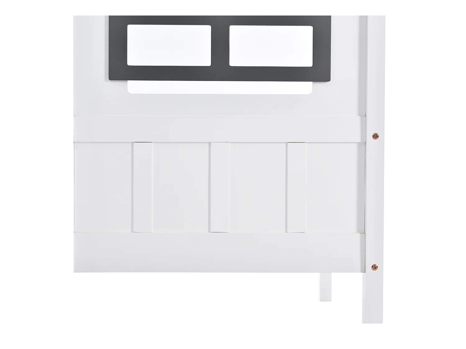 Lit cabane 90x200 cm lit enfant avec fenêtres et toît - bois de pin - blanc - sans matelas