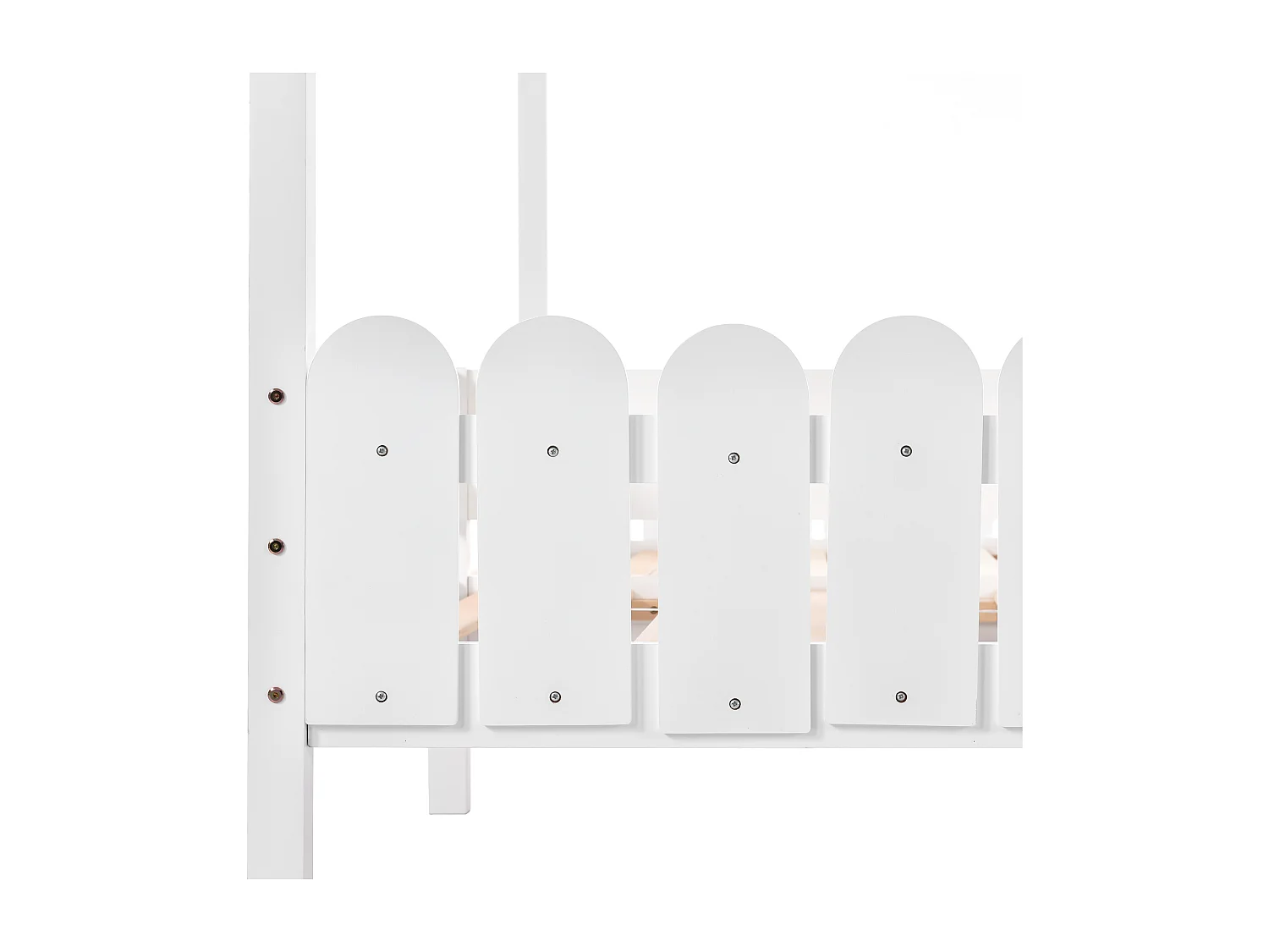 Lit cabane 90x200 cm lit enfant 2 places avec 2 tiroirs roulantes - bois + MDF - blanc - sans matelas