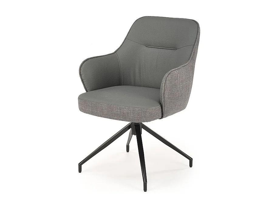 Krzesło tapicerowane K527 szare obracane