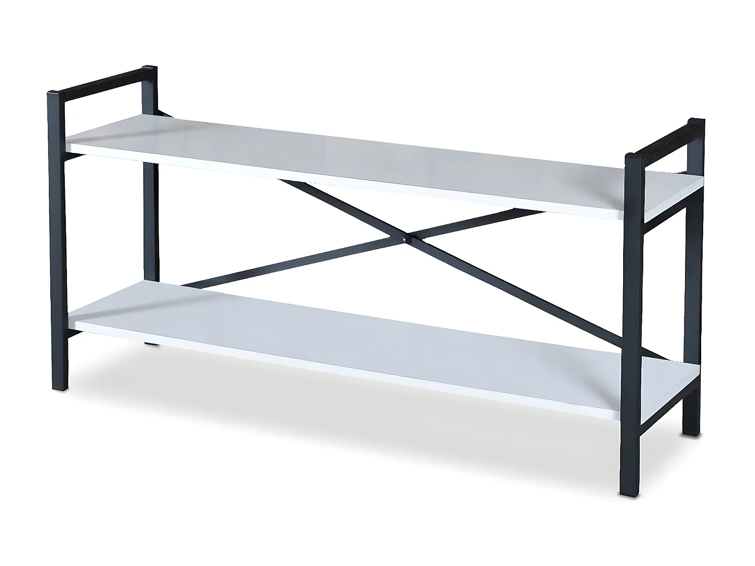 Meuble TV Design "Sicaret" 120cm Blanc Mat