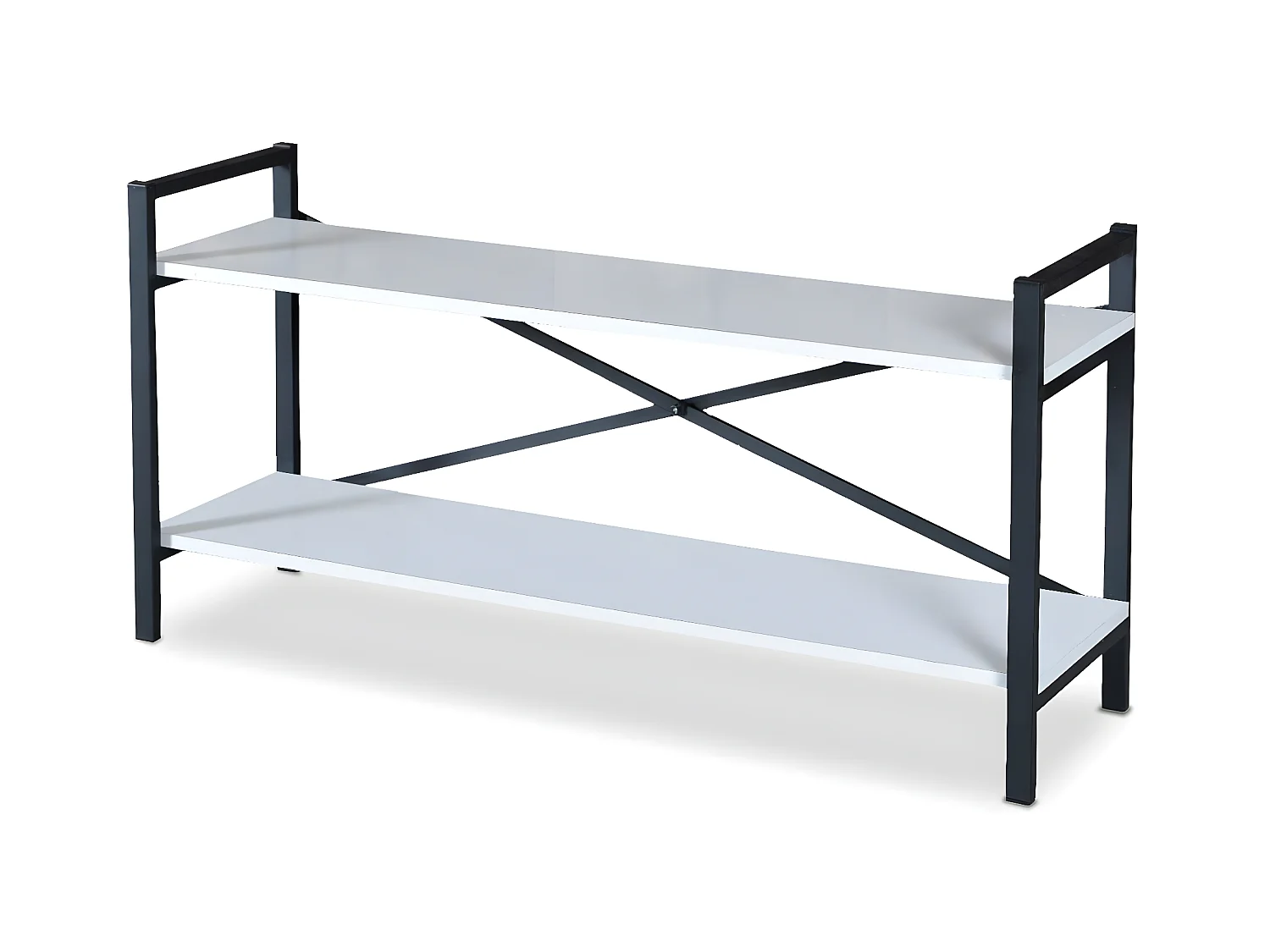 Meuble TV Design "Sicaret" 120cm Blanc Mat