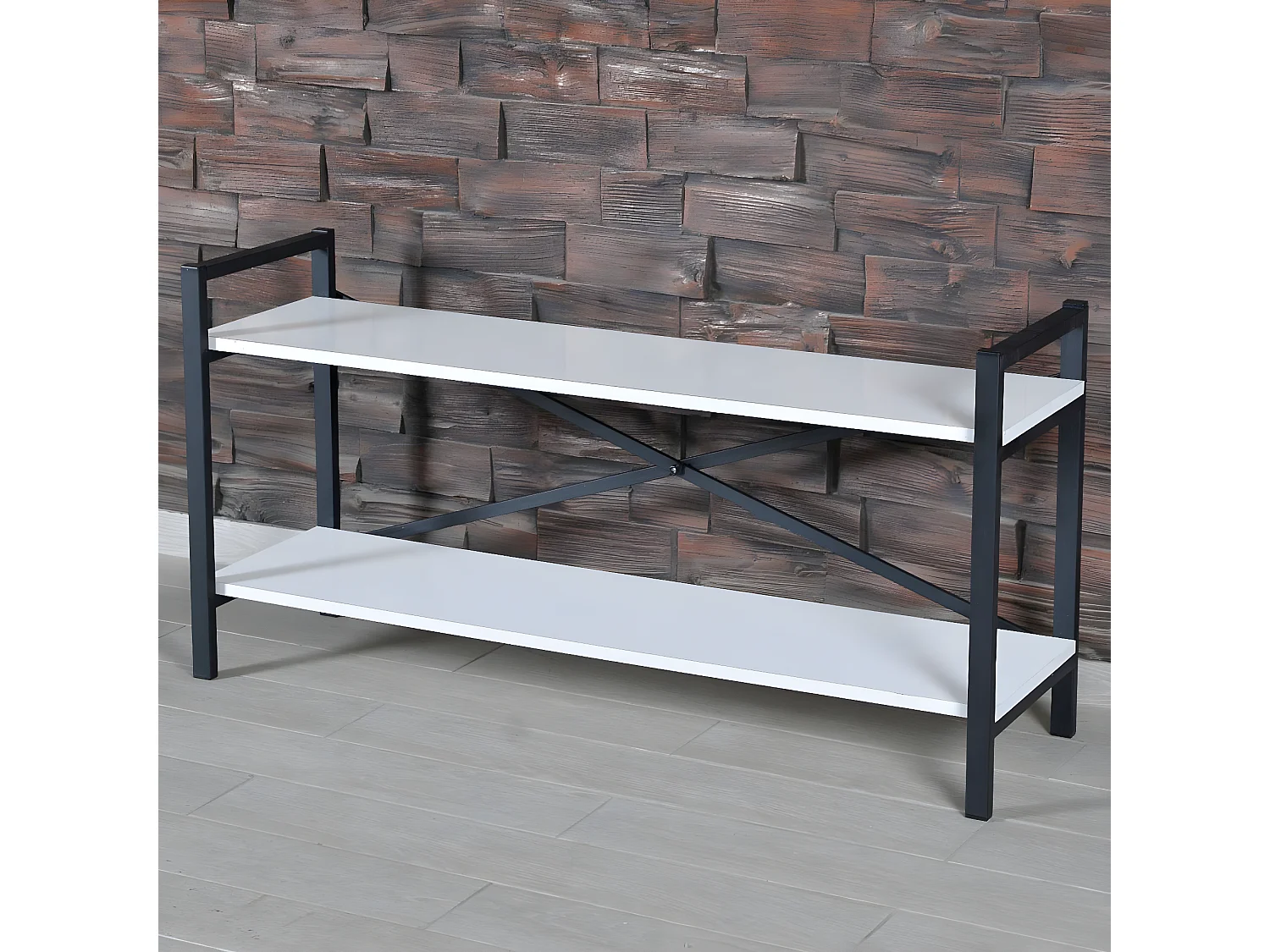 Meuble TV Design "Sicaret" 120cm Blanc Mat