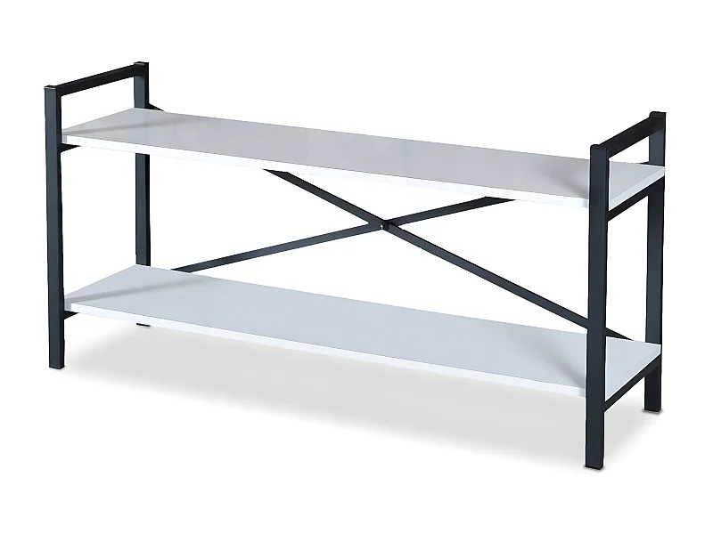 Meuble TV Design "Sicaret" 120cm Blanc Mat