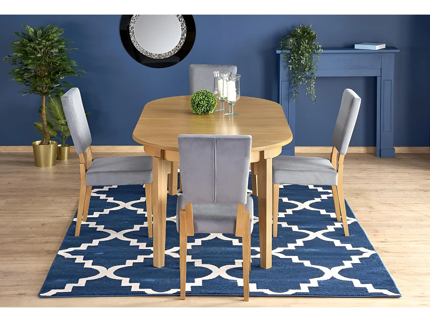 Table à manger Sorbus/Bois/Beige