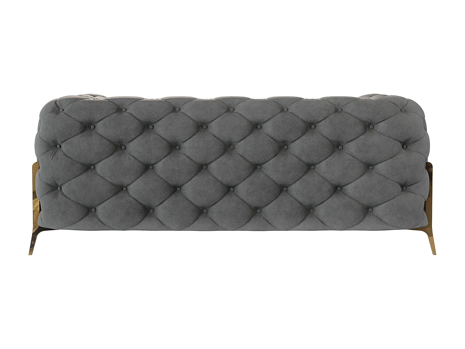Ulysses 2-Sitzer Chesterfield Sofa mit Goldene Metall Füßen