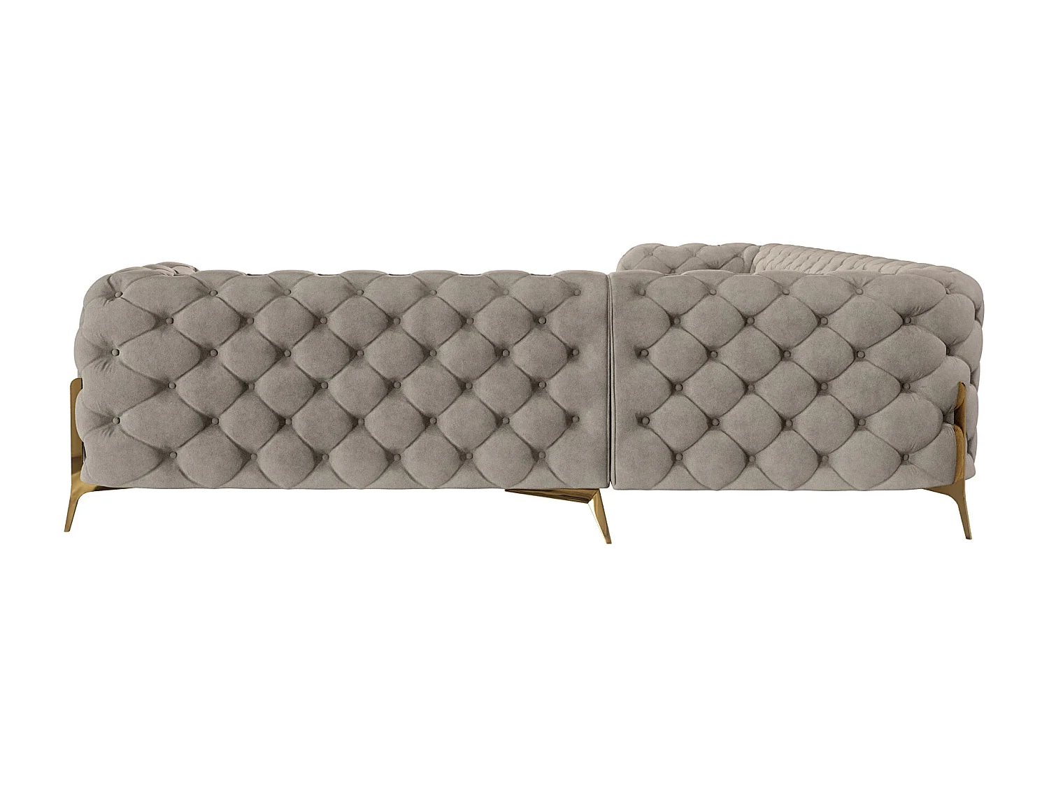Ecksofa Chesterfield Ulysses mit Goldene Metall Füßen
