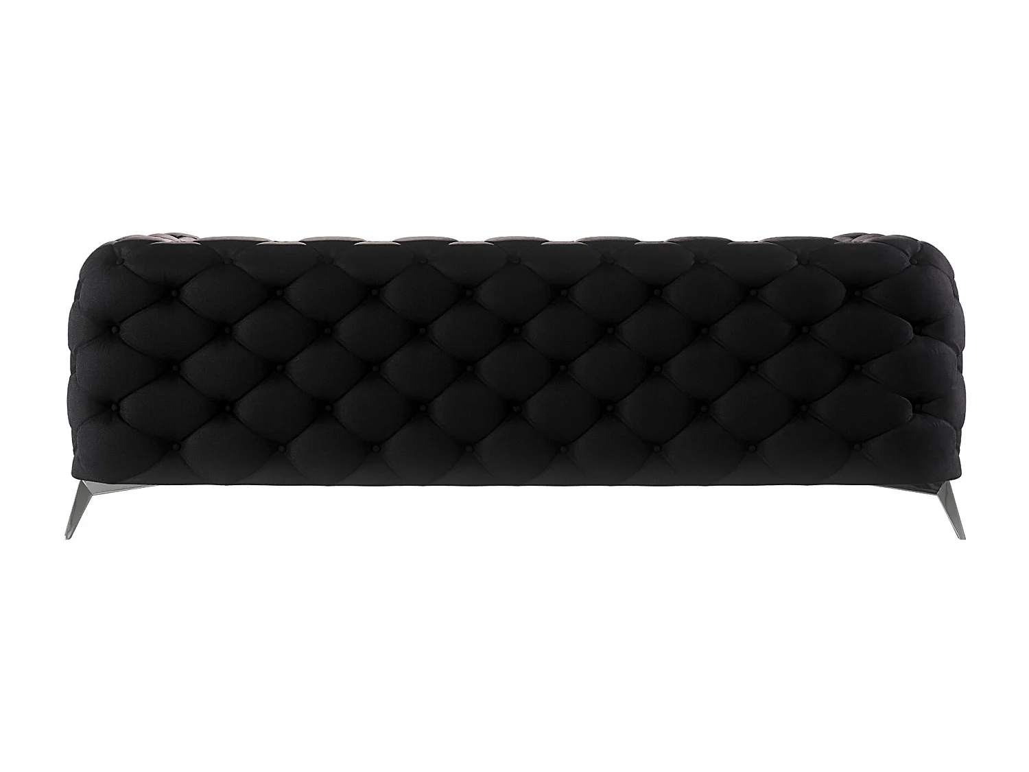 Celeste 3-Sitzer Chesterfield Sofa mit Silber Metall Füßen