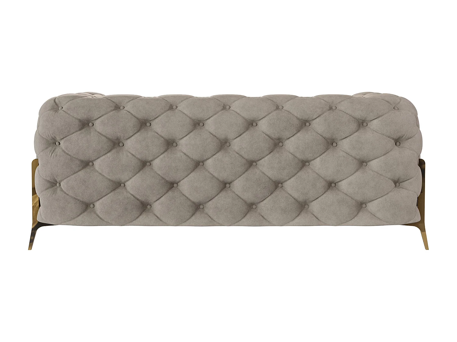 Ulysses 2-Sitzer Chesterfield Sofa mit Goldene Metall Füßen