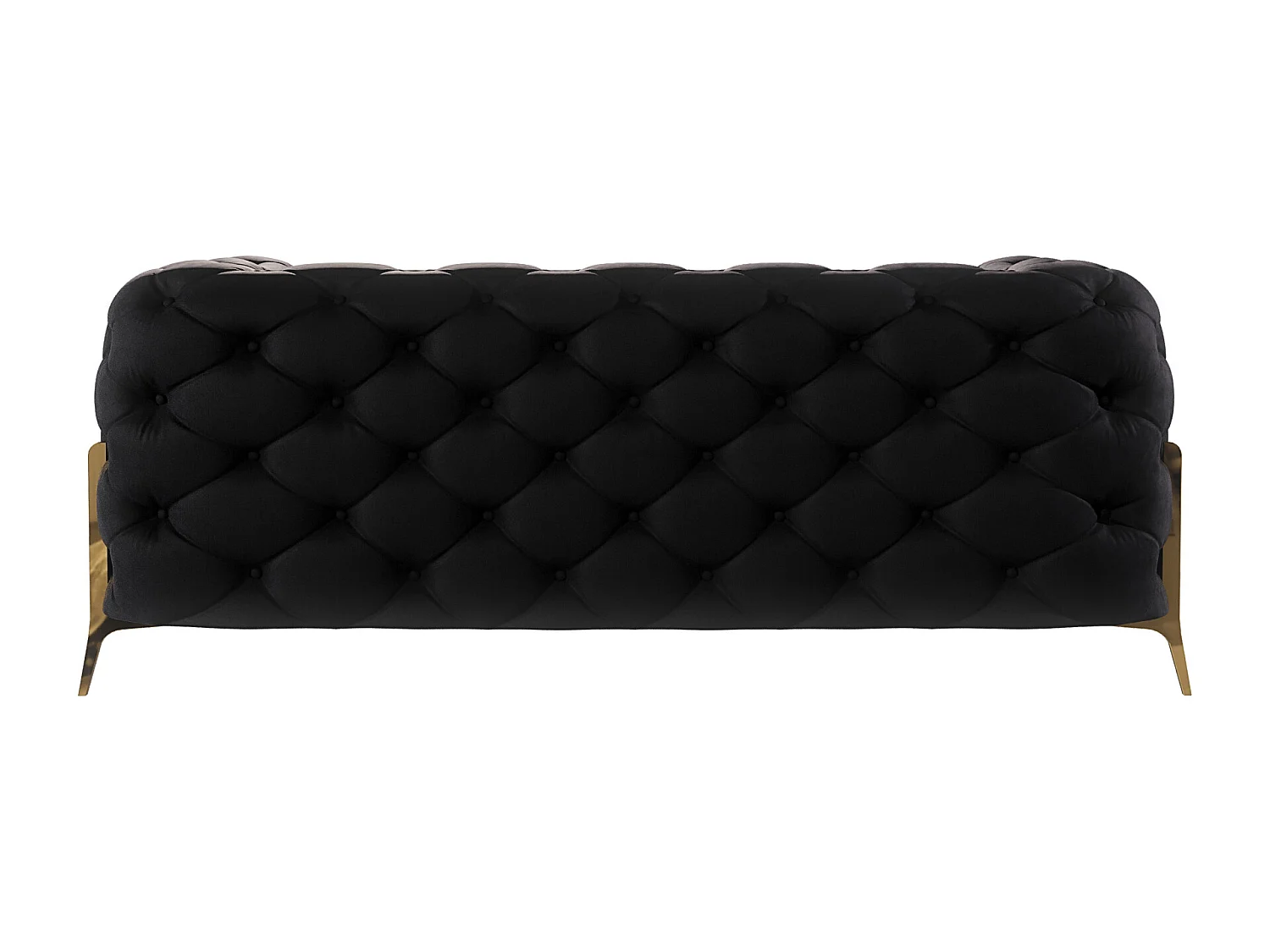 Ulysses 2-Sitzer Chesterfield Sofa mit Goldene Metall Füßen