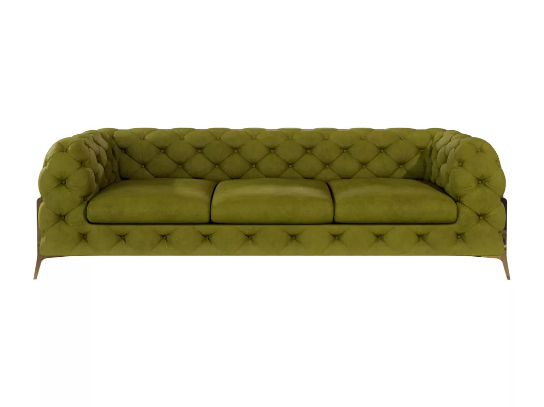 Kauf Unique Ulysses 3-Sitzer Chesterfield Sofa mit Goldene Metall Füßen