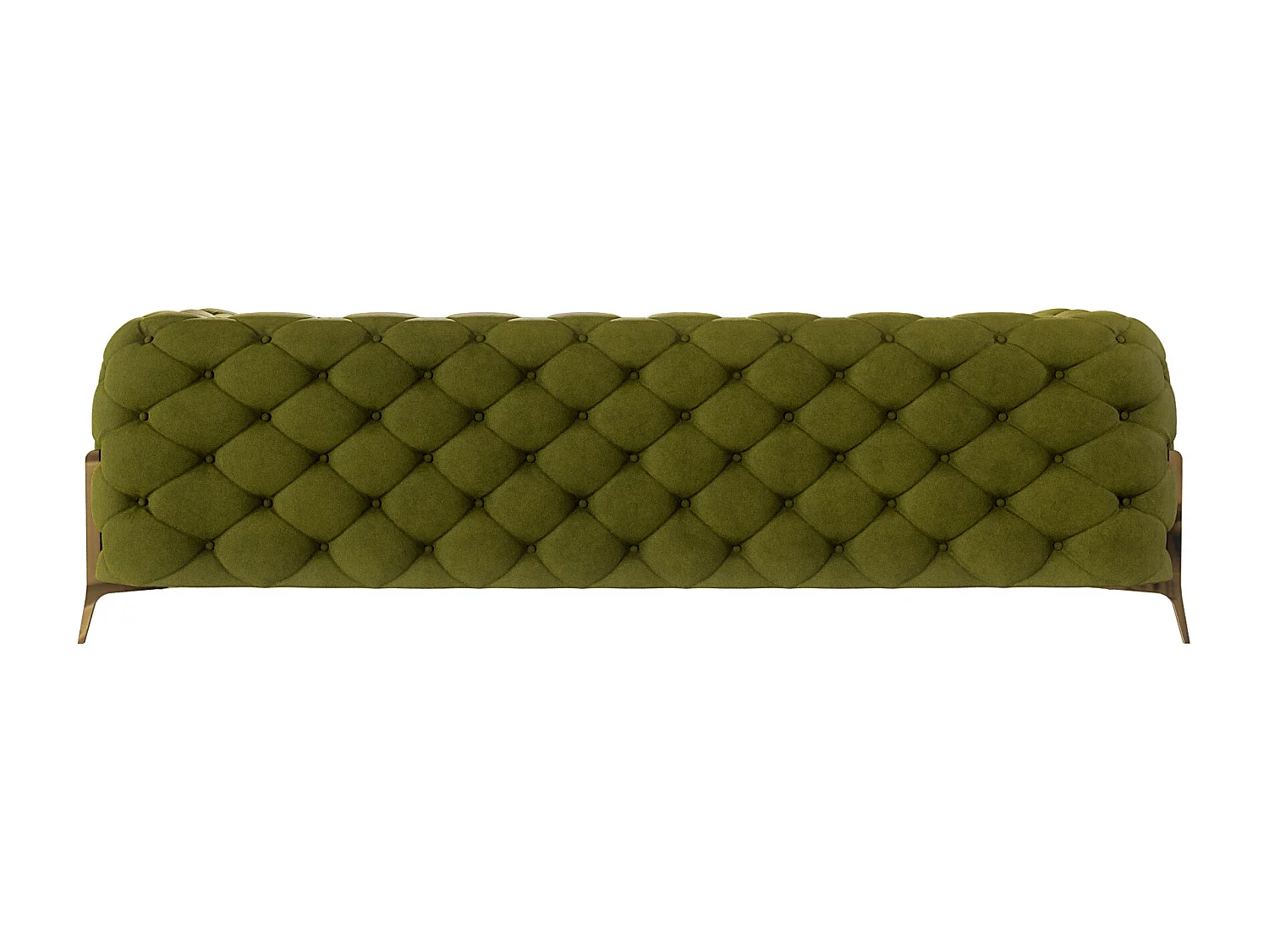 Ulysses 3-Sitzer Chesterfield Sofa mit Goldene Metall Füßen