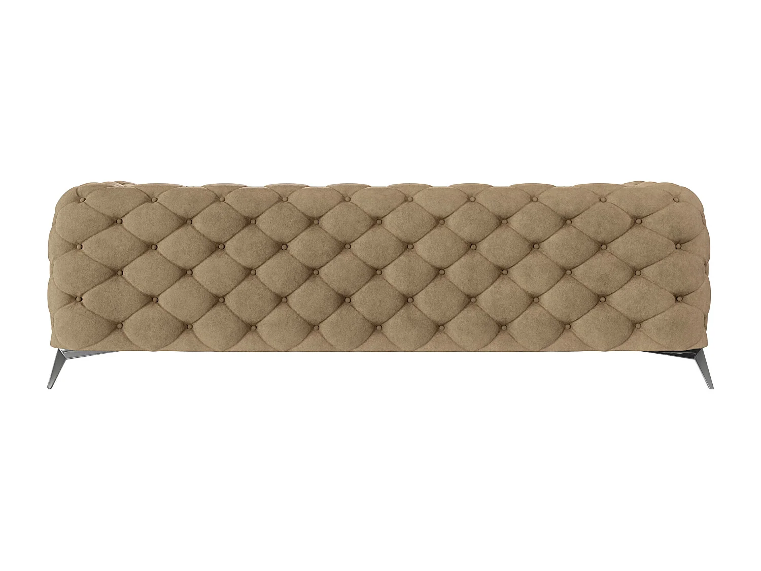 Celeste 3-Sitzer Chesterfield Sofa mit Silber Metall Füßen