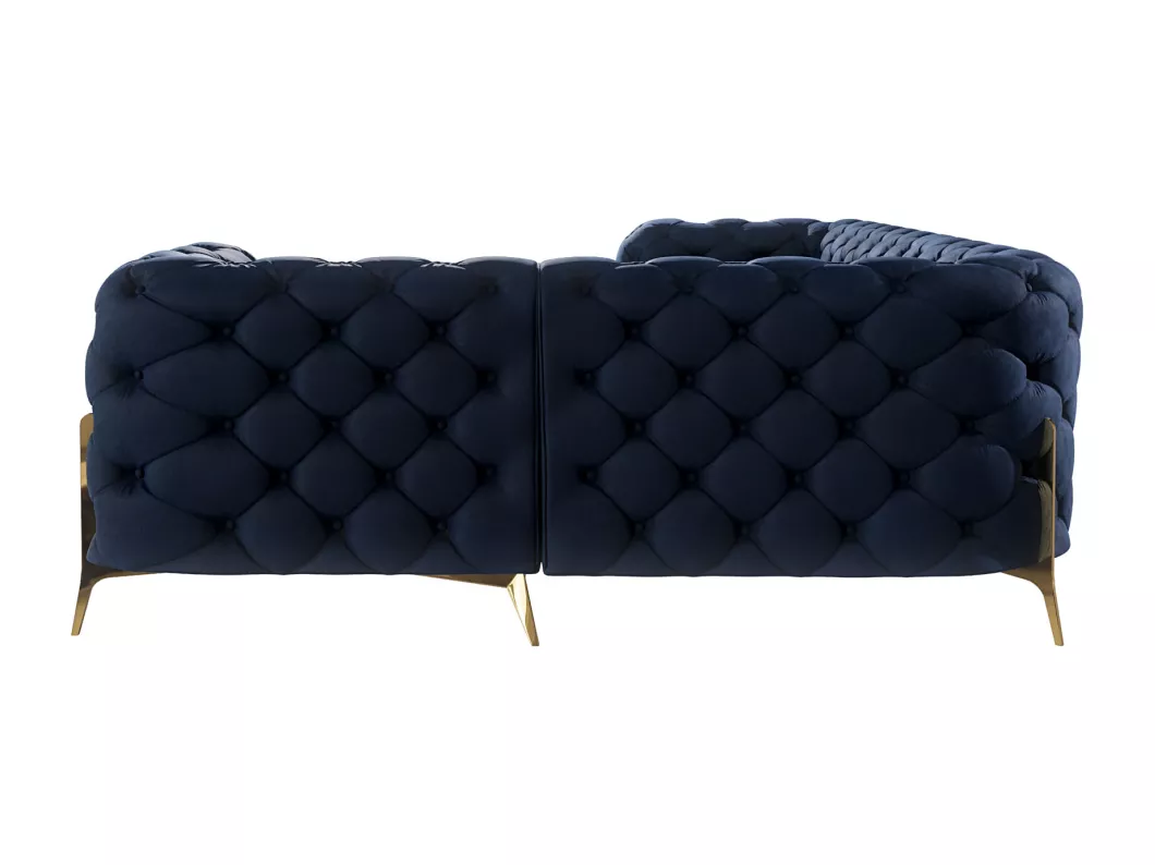 Kauf Unique Ecksofa Chesterfield Ulysses mit Goldene Metall Füßen