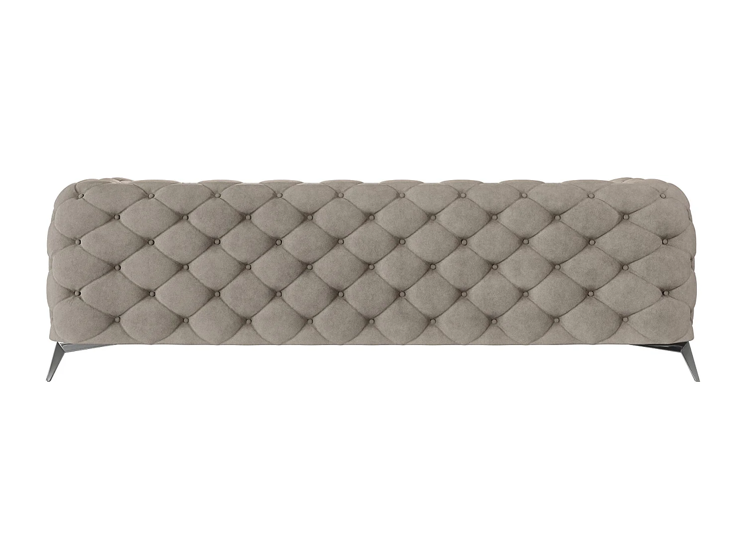 Celeste 3-Sitzer Chesterfield Sofa mit Silber Metall Füßen