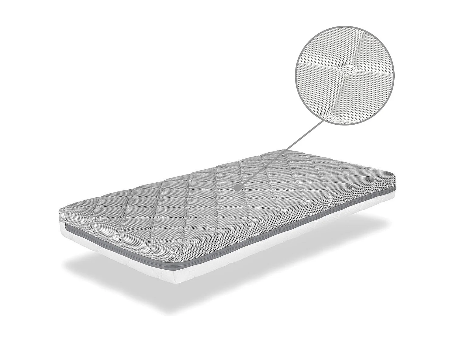 Matelas bebe 67x137 BABY AIR épaisseur  11 CM  Déhoussable,lavable, adaptable et respirant